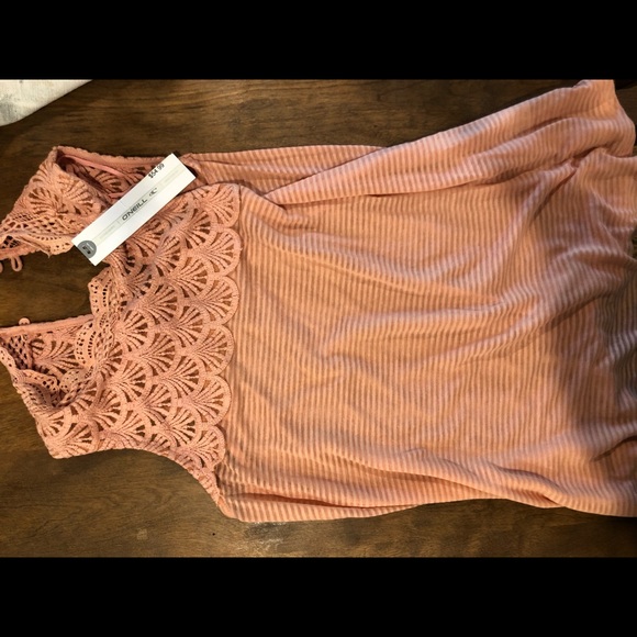 New with Tags ONEILL lace tank pink size small - Picture 1 of 1